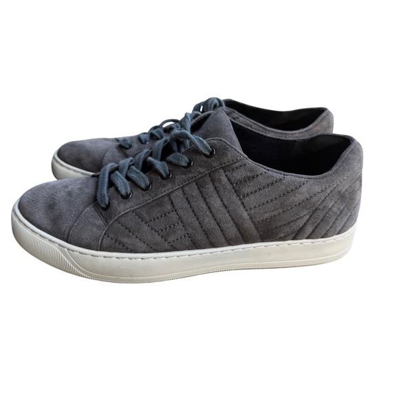 Vaneli Sport Shoes - Vaneli Sport Sneakers Womens 6 Grey Suede Quilted Low Top Lace Up Excellent